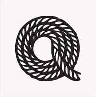 Rope Icon Silhouette on White Background vector