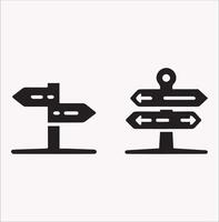 Traffic Direction Board Sign Icon for Traffic-related Designs vector