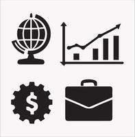 High-Quality Financial Logo Silhouette for Business Projects vector