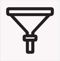 Classic Funnel Silhouette Icon for Filtering Use vector