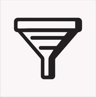 Basic Funnel Silhouette Icon for Filtering Design vector