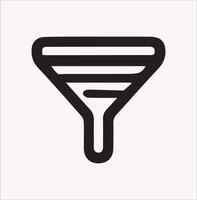 Minimalist Funnel Filtering Silhouette Design vector