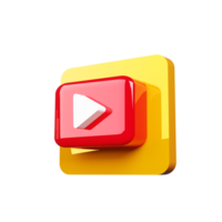 Youtube app icon with red and yellow play button png