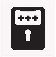 Minimalist Pin Code Icon on a White Background vector