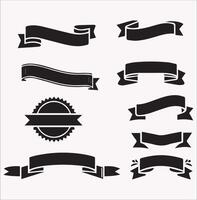 Ribbon Set for Banner Designs on White Background vector