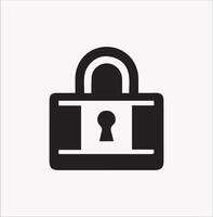 Cyber Security Computer Security Icons Silhouette on White Background vector