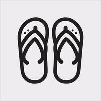 Professional Slippers Silhouette Icon with Outline Style vector