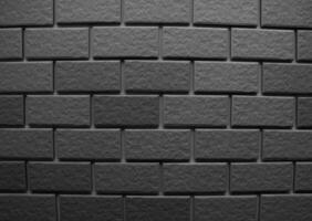 Straight Lines Of Tiles In Form Of Bricks On Wall Surface. Grayscale Stock Photo For Design Or Wallpaper