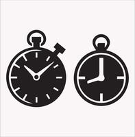 Clean Stopwatch Icon Silhouette for Website Design vector