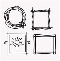 Elegant Frame Silhouette on White Background vector