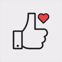 One Like Counter Icon Silhouette for Digital Use vector