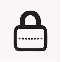 Simple Pin Code Silhouette Icon on White Background vector