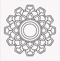 Mandala Design Ideal for Coloring Books and Art Patterns vector