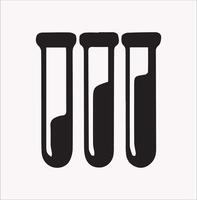 Test Tube Silhouette Icons in Different Styles on White Background vector