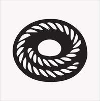 Rope Silhouette Icon for Graphic Design Projects vector