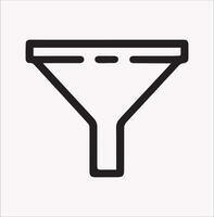 Funnel Filtering Silhouette Design on Plain White Background vector