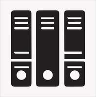 High Quality Silhouette of Box File Documents vector