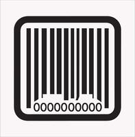 Clean Silhouette of Barcode Scanner Icon on White Background vector
