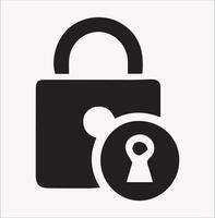 Cyber Security and Computer Security Silhouette Icons for Digital Design vector