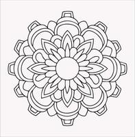 Simple Mandala Design for Coloring Book and Patterns vector