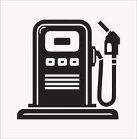 Clean Silhouette of Gas Pump Icon for Stations vector