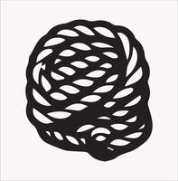 Rope Icon Design on a Plain White Backdrop vector