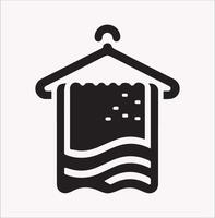 Minimalist Towel Icon Silhouette for Creative Projects vector