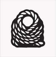 Minimalist Rope Icon on a White Background vector