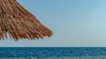 Beach umbrella and nice seaview photo