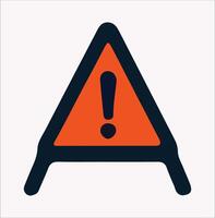Construction Cone Icon - Silhouette on White Background vector