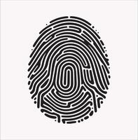 Biometric Fingerprint Silhouette - Perfect for Secure Interface Design vector