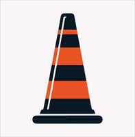 Clean and Sharp Road Cone Icon for Construction Design Projects vector