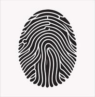 Download Biometric Fingerprint Silhouette in High Resolution vector