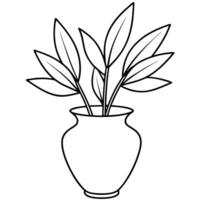 Elegant Flowers in a Vase vector