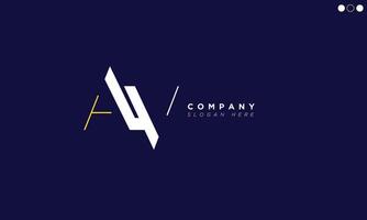 AW Alphabet letters Initials Monogram logo vector