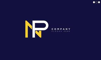 NP Alphabet letters Initials Monogram logo vector