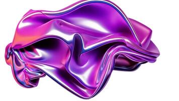 Dynamic abstract animation of vibrant, glossy pink and purple flowing shape on white background. Elegant and futuristic look, ideal for modern branding, fashion or creative projects video