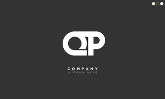 QP Alphabet letters Initials Monogram logo vector