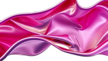 Dynamic abstract animation of vibrant, glossy pink and purple flowing shape on white background. Elegant and futuristic look, ideal for modern branding, fashion or creative projects video