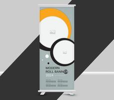 Modern roll up banner template design for business vector