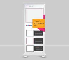 Professional business roll up banner and x banner banner template design vector