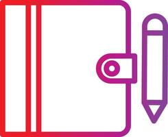 A notebook and pen icon on a white background vector