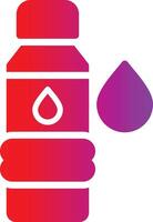 A bottle of water and a drop of liquid vector