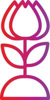 A red and purple flower icon vector