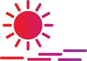 A sun with a red and purple background vector