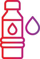 A bottle of water with a drop of liquid vector