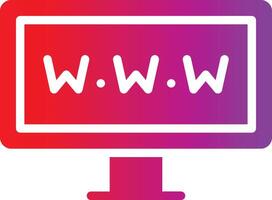 A computer monitor with the word ww on it vector