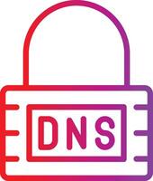 Dns lock icon vector