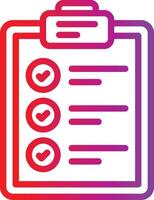 A clipboard with check marks on it vector