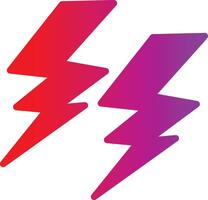 Two lightning bolts on a white background vector